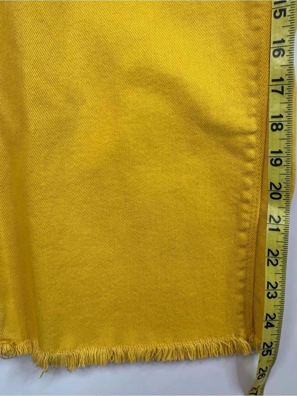 Cotelac Mustard Yellow Wide Leg Crop Jeans Womens Size 2 Raw Fray Hem Chic Denim - Picture 7 of 10